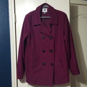 XL Old Navy Dark Maroon Peacoat